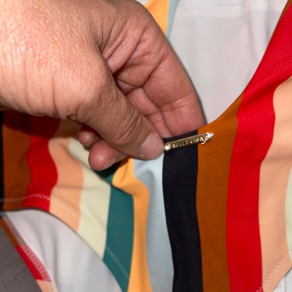 Relleciga Womens Swimsuit Size Small Multicolor One Piece Striped New - Picture 5 of 10